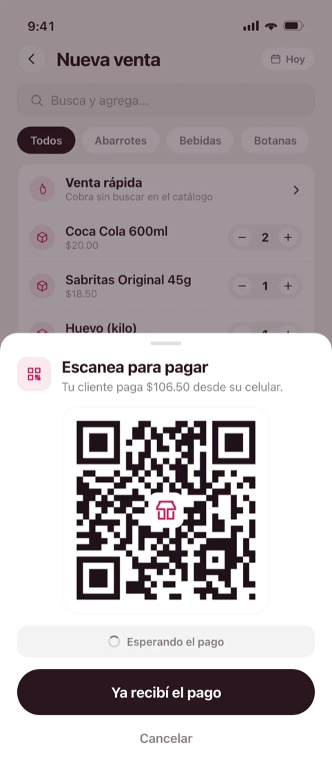 Escanea para pagar